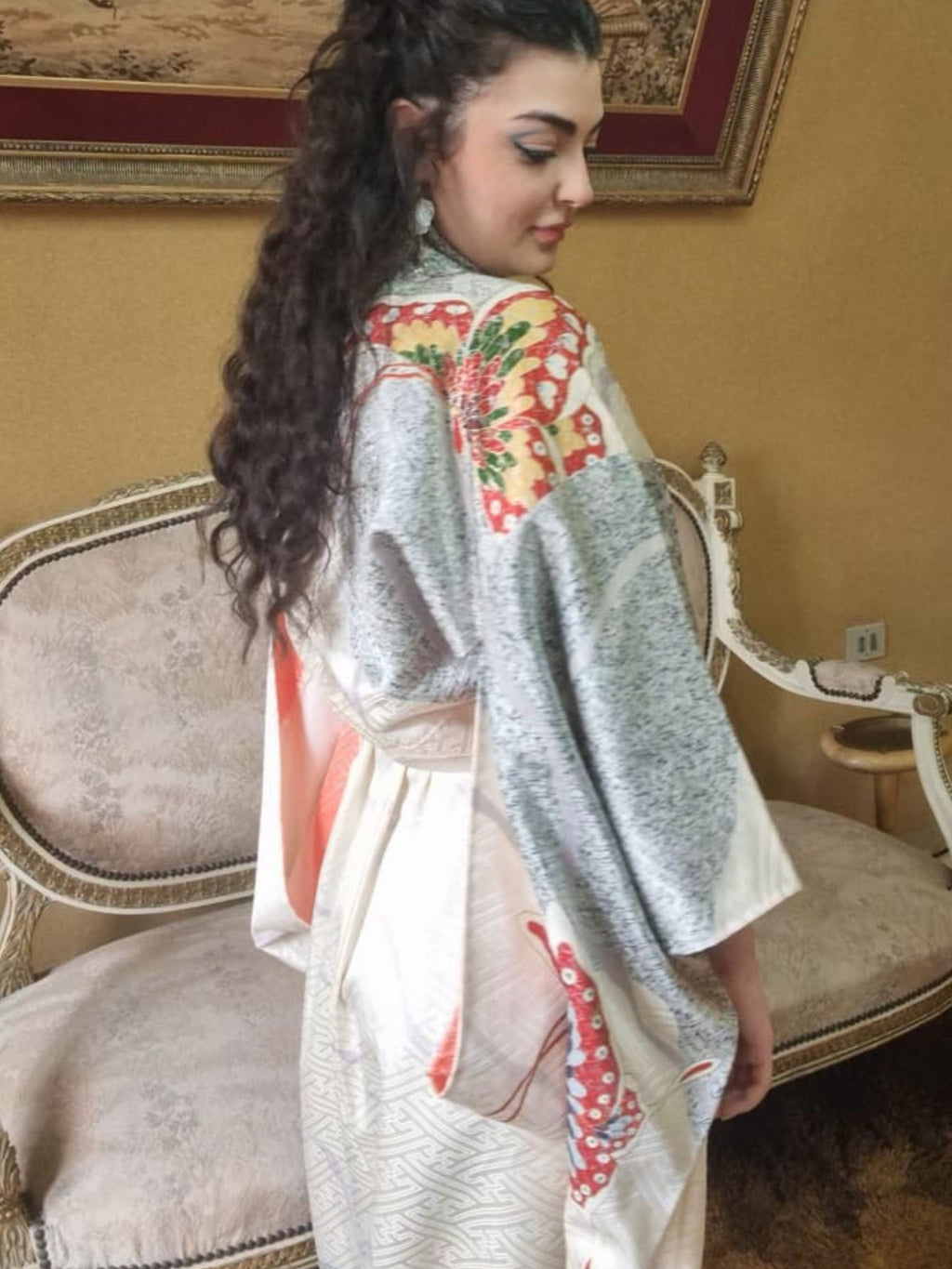 Woman wearing a traditional Japanese Kimono