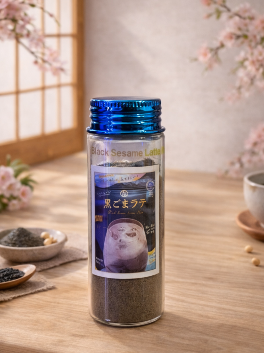 Black sesame latte jar